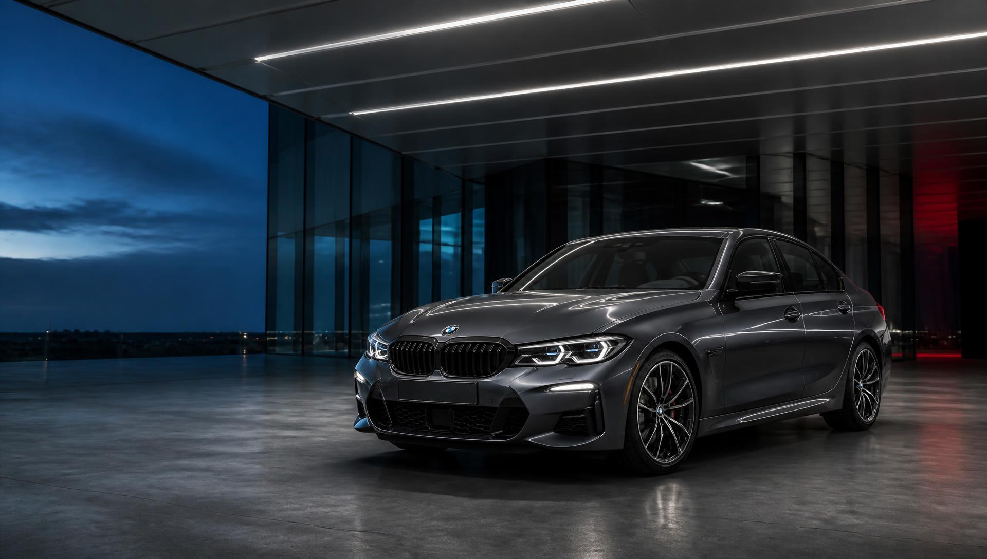 Nardo Grey BMW M340i performance saloon available to rent from PCR